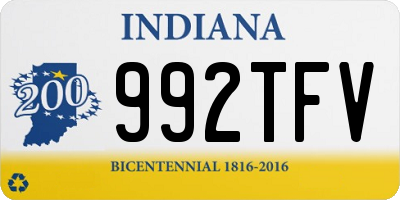 IN license plate 992TFV