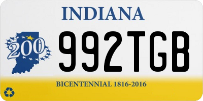 IN license plate 992TGB