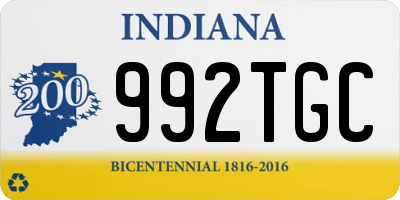 IN license plate 992TGC