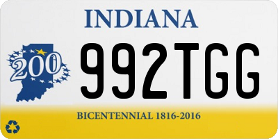 IN license plate 992TGG