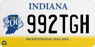 IN license plate 992TGH