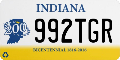 IN license plate 992TGR