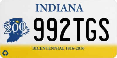 IN license plate 992TGS