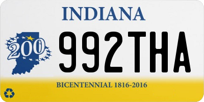 IN license plate 992THA