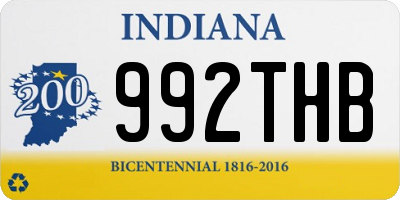 IN license plate 992THB