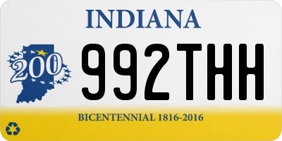 IN license plate 992THH