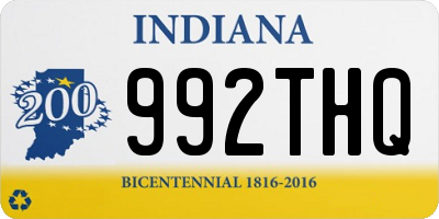 IN license plate 992THQ