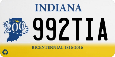 IN license plate 992TIA