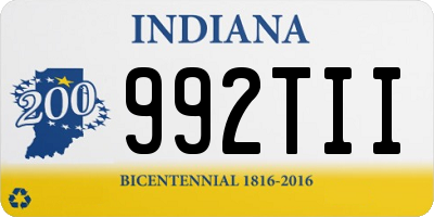 IN license plate 992TII