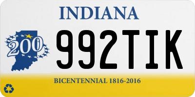 IN license plate 992TIK