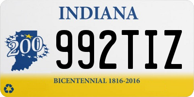 IN license plate 992TIZ