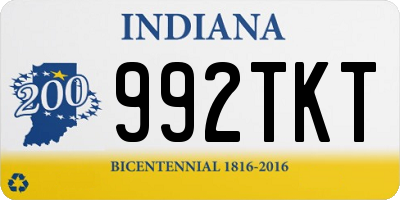 IN license plate 992TKT