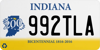IN license plate 992TLA