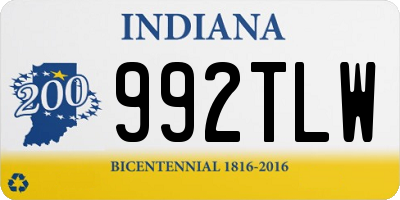 IN license plate 992TLW