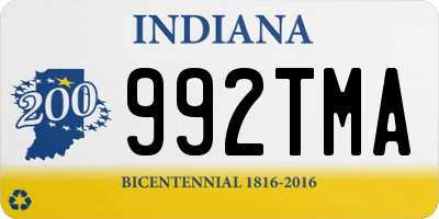 IN license plate 992TMA