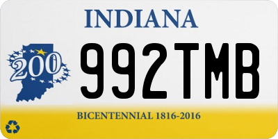 IN license plate 992TMB