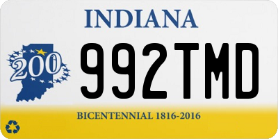 IN license plate 992TMD