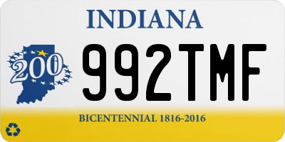 IN license plate 992TMF