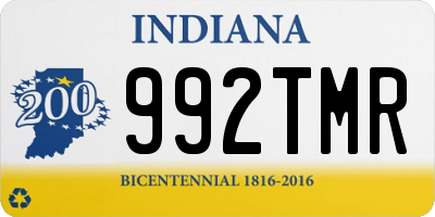 IN license plate 992TMR