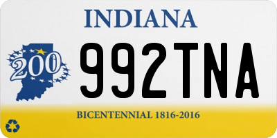 IN license plate 992TNA