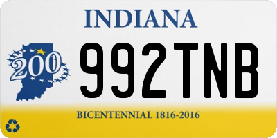 IN license plate 992TNB