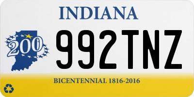 IN license plate 992TNZ