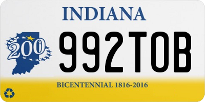 IN license plate 992TOB