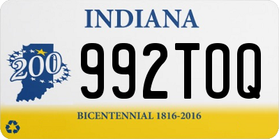 IN license plate 992TOQ