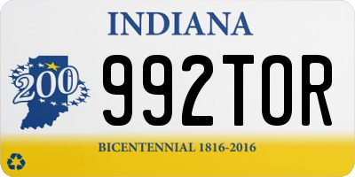 IN license plate 992TOR