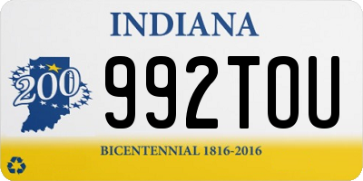 IN license plate 992TOU