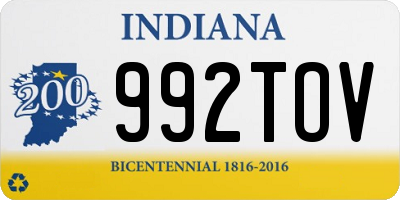 IN license plate 992TOV