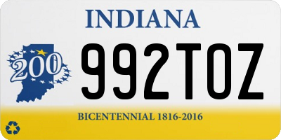 IN license plate 992TOZ