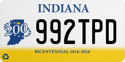 IN license plate 992TPD