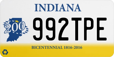 IN license plate 992TPE