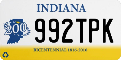 IN license plate 992TPK