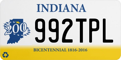 IN license plate 992TPL