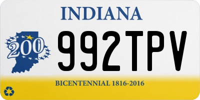 IN license plate 992TPV