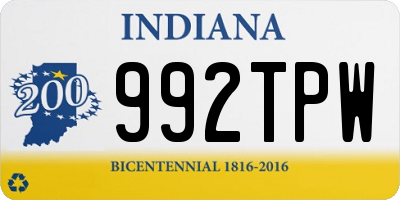 IN license plate 992TPW