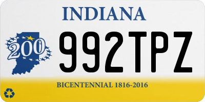 IN license plate 992TPZ