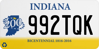 IN license plate 992TQK