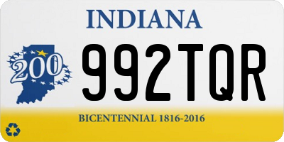 IN license plate 992TQR