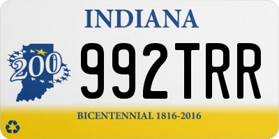 IN license plate 992TRR