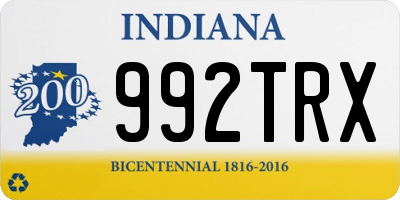 IN license plate 992TRX