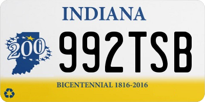 IN license plate 992TSB