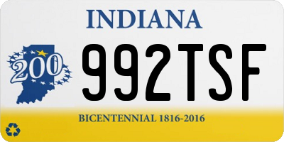 IN license plate 992TSF