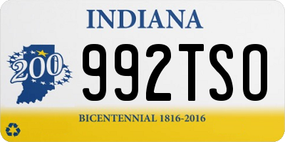 IN license plate 992TSO