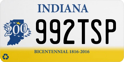 IN license plate 992TSP