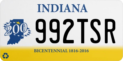 IN license plate 992TSR