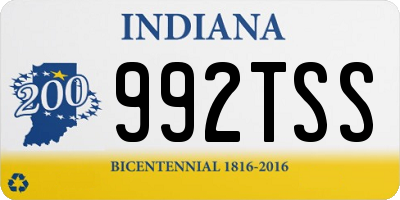 IN license plate 992TSS