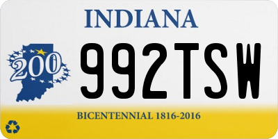 IN license plate 992TSW